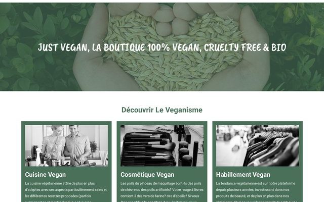 Une boutique en ligne 100% Vegan